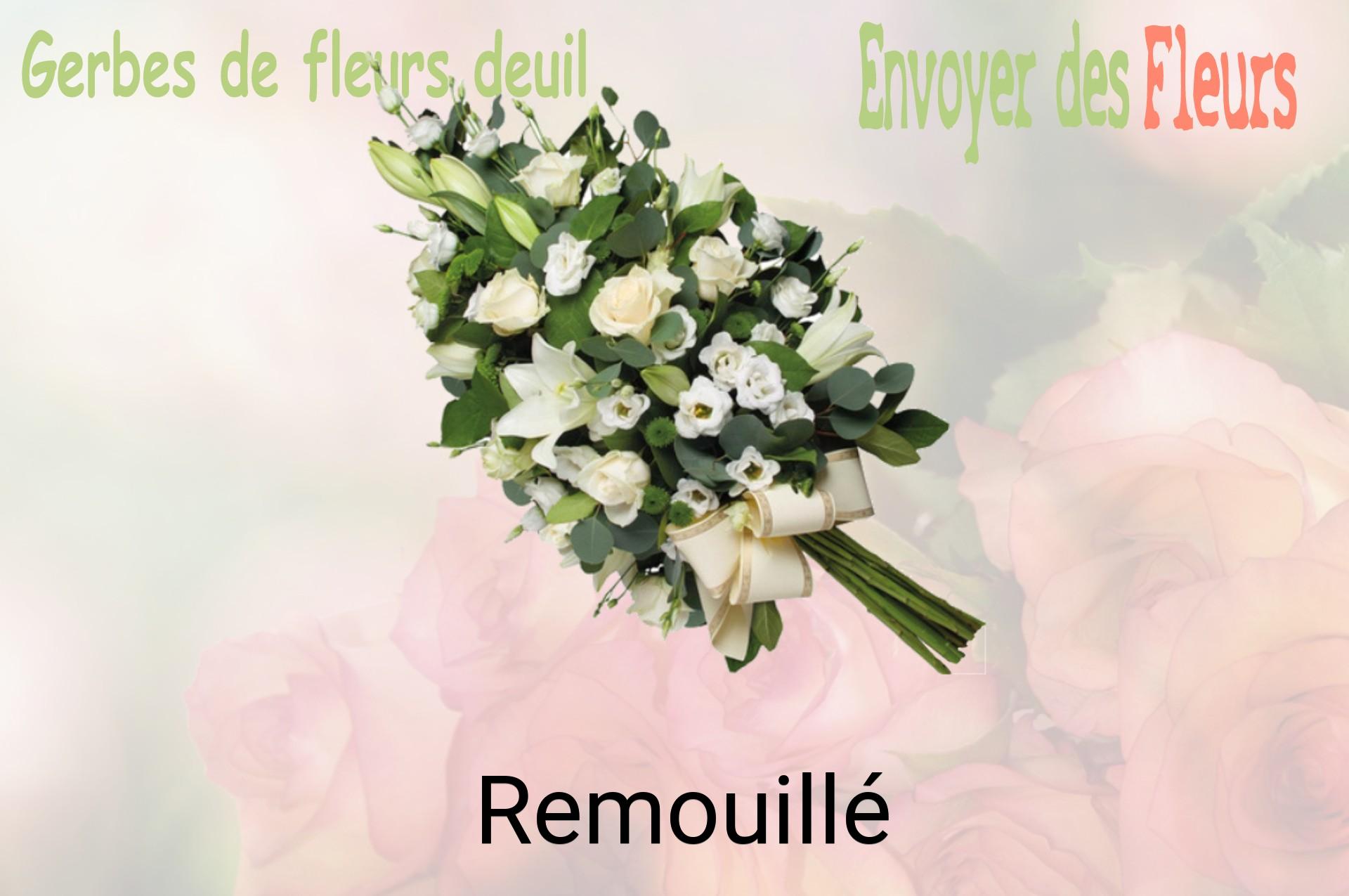 Gerbe de fleurs de deuil livrée à Remouillé